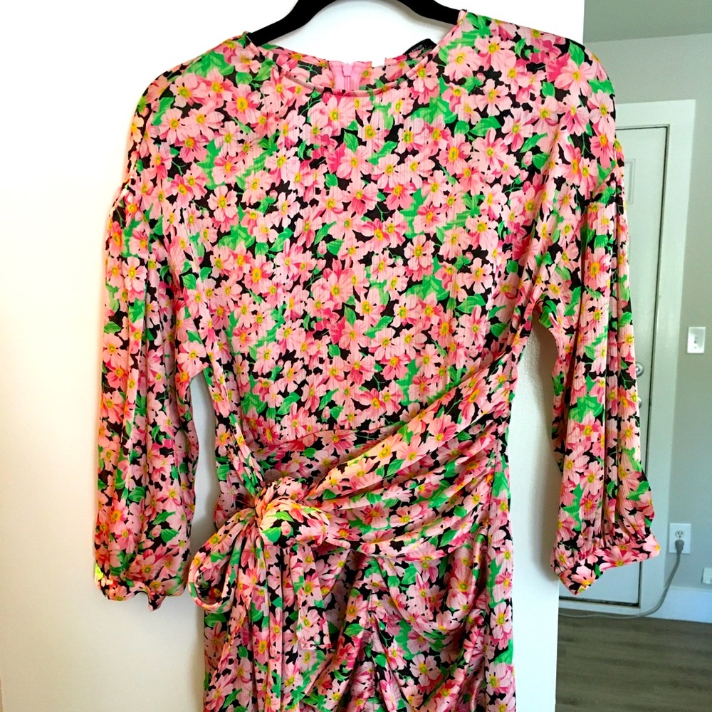 Draped floral zara dress